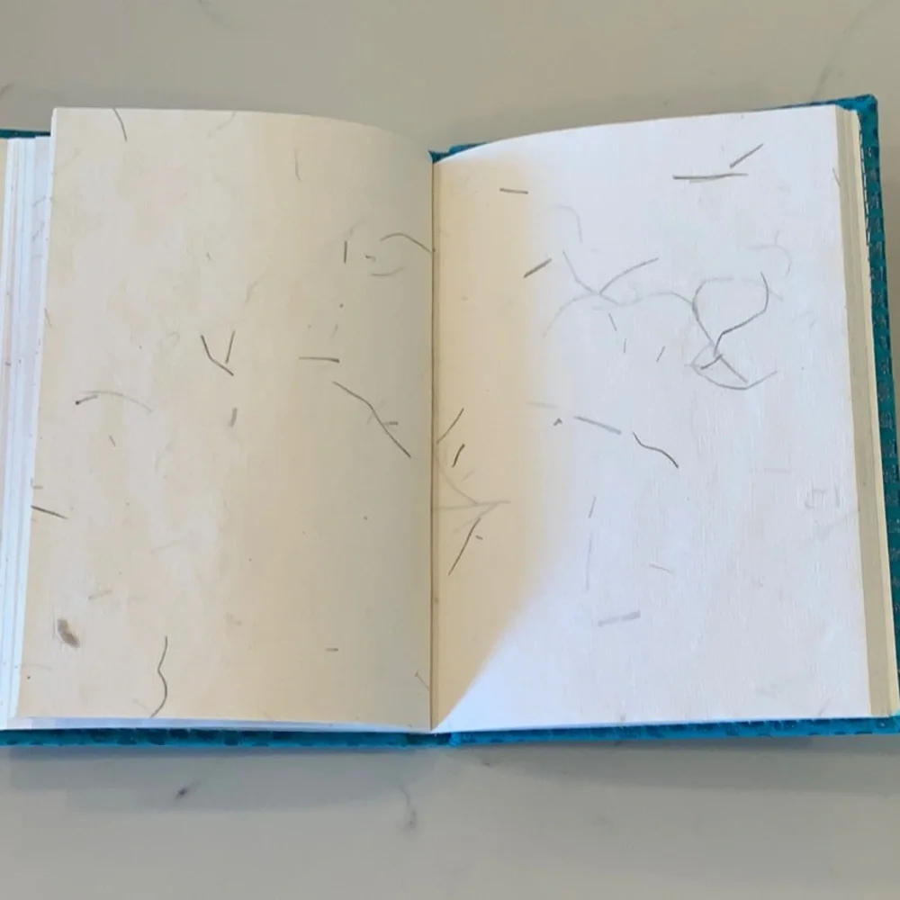 Hardcover Journal Sketchbook With Handmade Paper in a Crocodile Pattern New